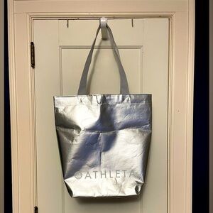 Athleta Silver Tote Bag